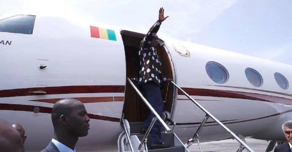 Alpha Condé en route pour la Russie